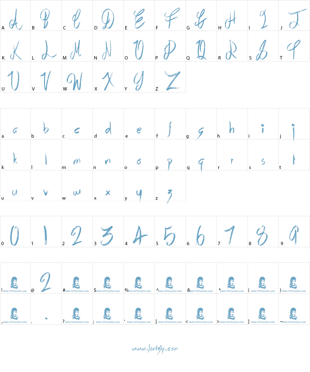 Air Heads Font Character